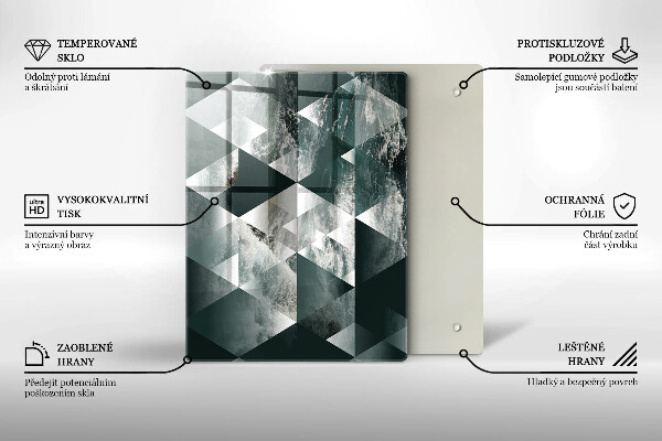 Üveg vágódeszka Repedt arany kő