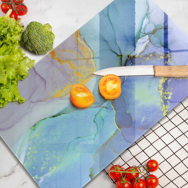 Üveg vágódeszka Repedt arany kő