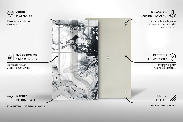 Üveg vágódeszka Tinta absztrakció