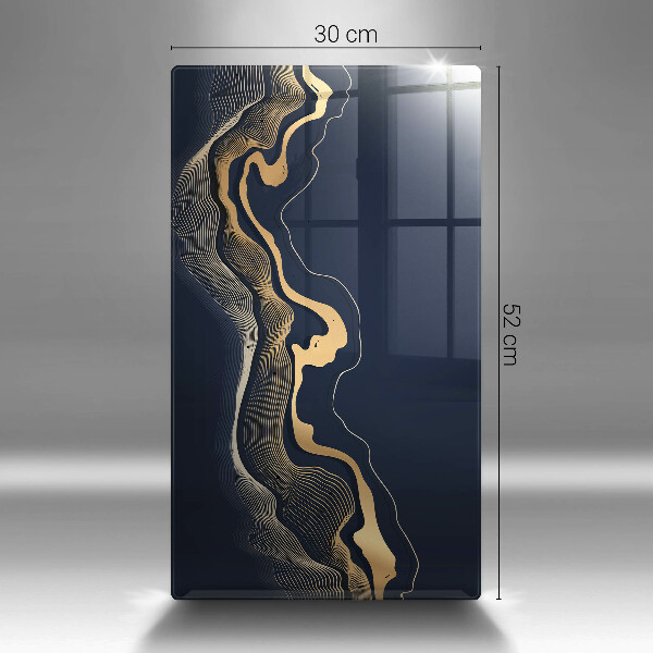 Üveg vágódeszka Absztrakt arany vonalak