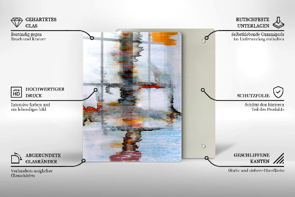 Üveg vágódeszka Festék absztrakciós háttér