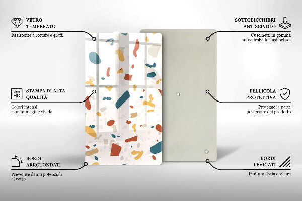 Üveg vágódeszka Dekoratív kőedény