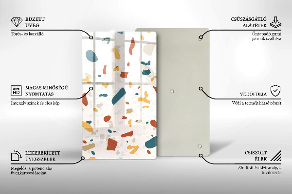 Üveg vágódeszka Dekoratív kőedény