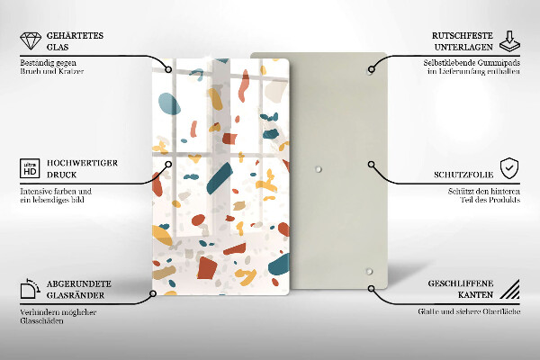 Üveg vágódeszka Dekoratív kőedény