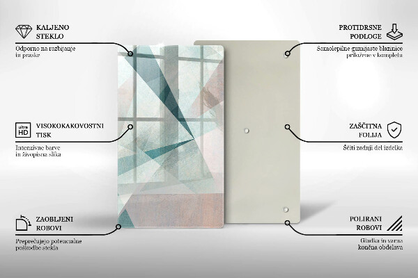 Üveg vágódeszka Éles absztrakció