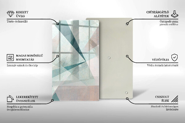 Üveg vágódeszka Éles absztrakció