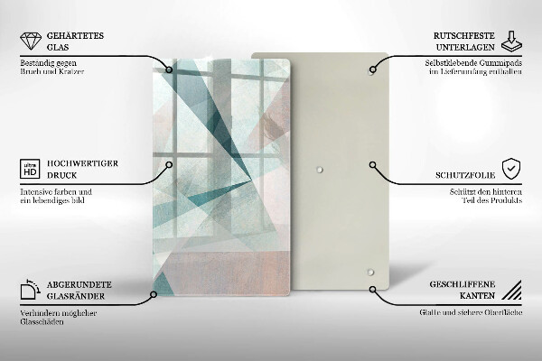 Üveg vágódeszka Éles absztrakció