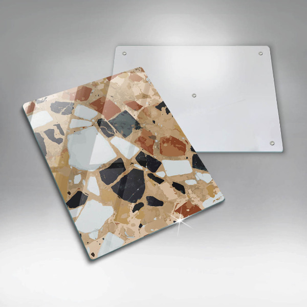 Üveg vágódeszka Dekoratív kövek lemez