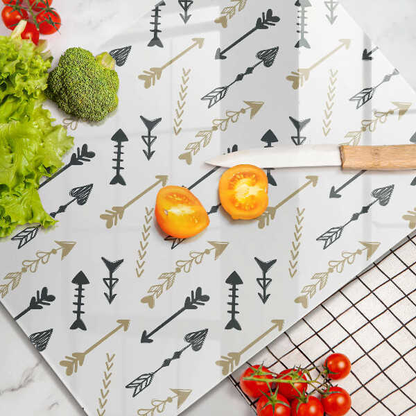 Üveg vágódeszka Boho nyilak minta