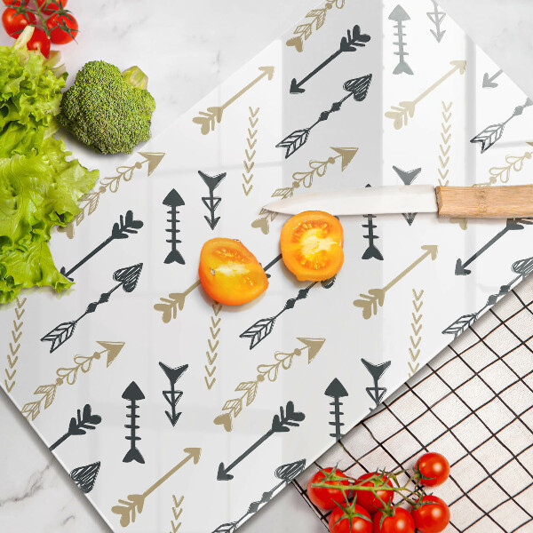 Üveg vágódeszka Boho nyilak minta