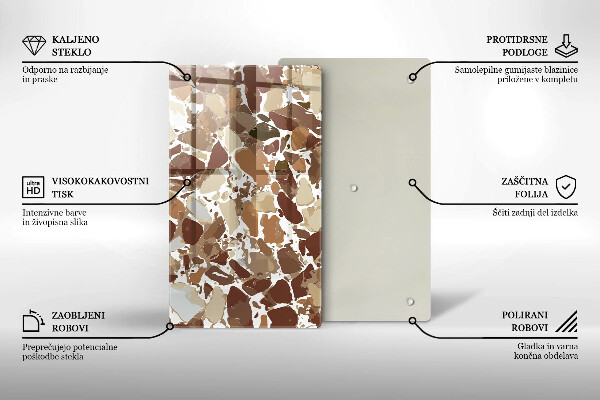 Üveg vágódeszka Kő díszítő foltok