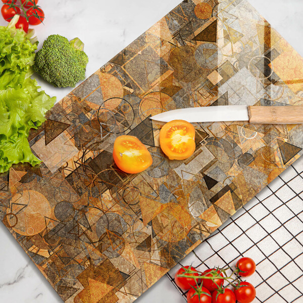 Üveg vágódeszka Varrat nélküli mintát geometriai alakzatok