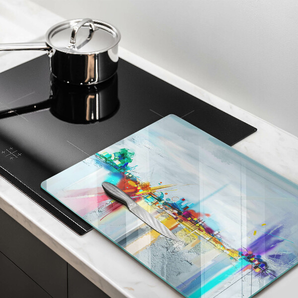 Üveg vágódeszka Festett absztrakció