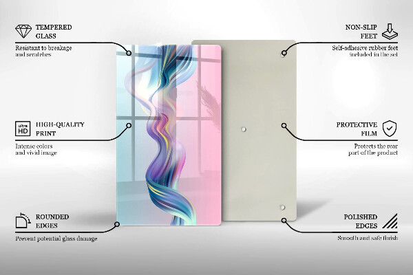 Üveg vágódeszka Pasztell absztrakció