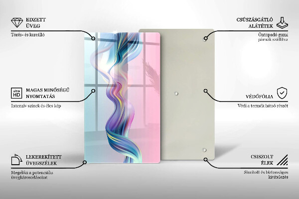 Üveg vágódeszka Pasztell absztrakció