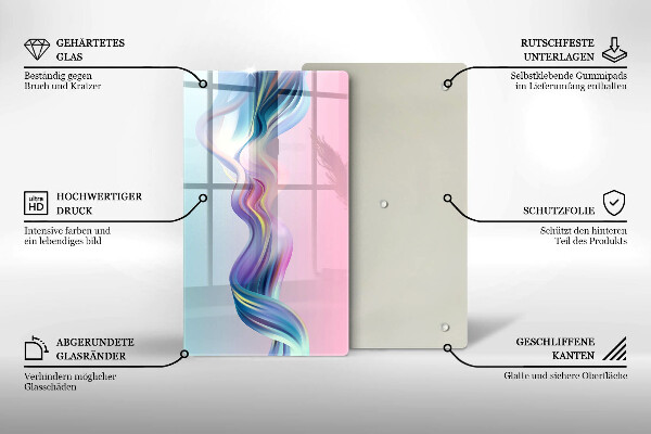 Üveg vágódeszka Pasztell absztrakció