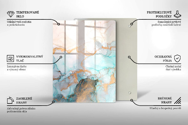 Üveg vágódeszka Pasztell absztrakció