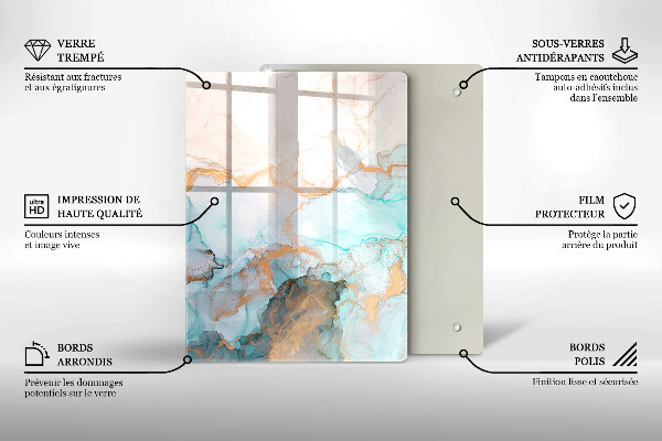 Üveg vágódeszka Pasztell absztrakció