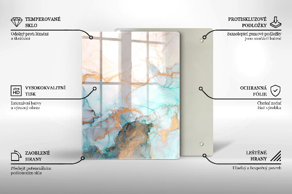 Üveg vágódeszka Pasztell absztrakció