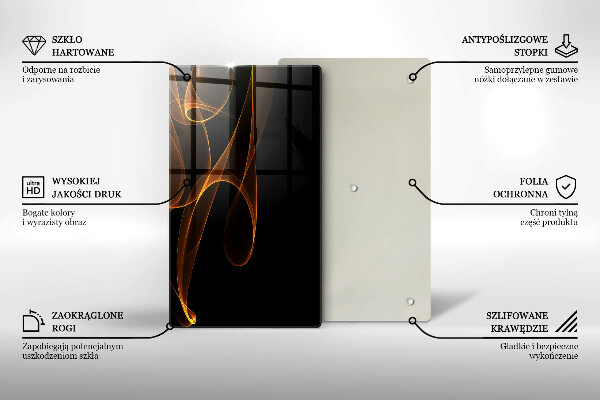 Üveg vágódeszka Absztrakt vonalak