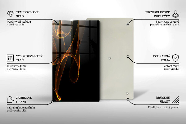 Üveg vágódeszka Absztrakt vonalak