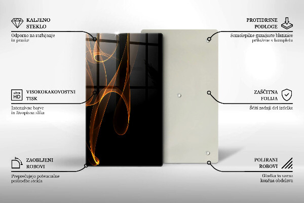 Üveg vágódeszka Absztrakt vonalak