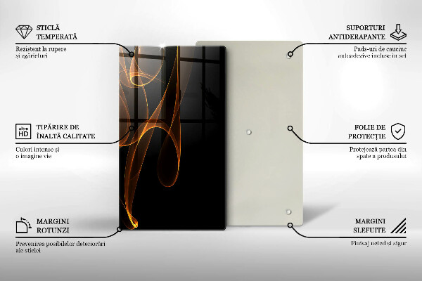 Üveg vágódeszka Absztrakt vonalak