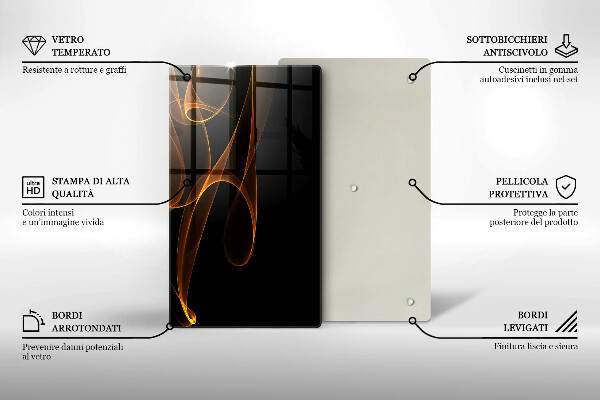 Üveg vágódeszka Absztrakt vonalak