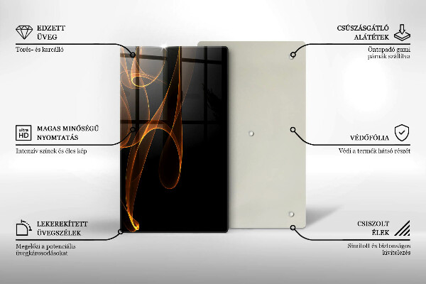 Üveg vágódeszka Absztrakt vonalak