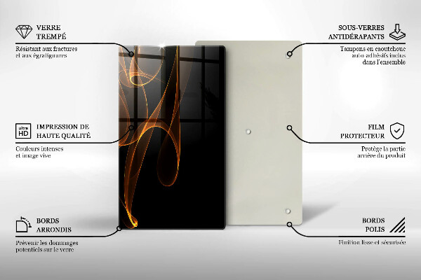 Üveg vágódeszka Absztrakt vonalak