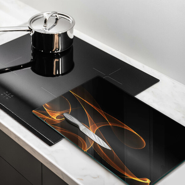 Üveg vágódeszka Absztrakt vonalak