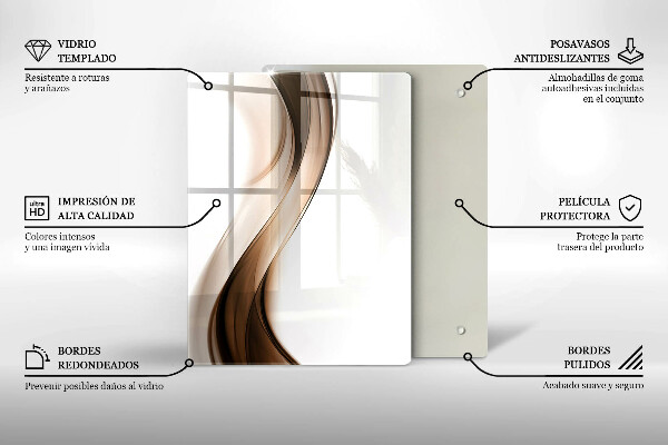 Üveg vágódeszka Absztrakt vonalak