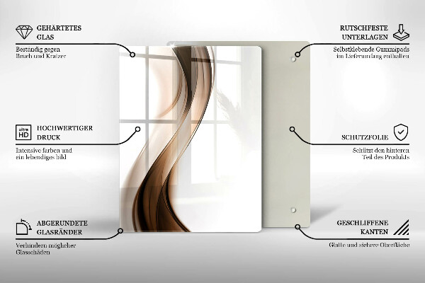 Üveg vágódeszka Absztrakt vonalak