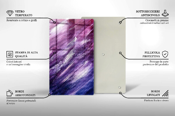 Üveg vágódeszka Festék absztrakció