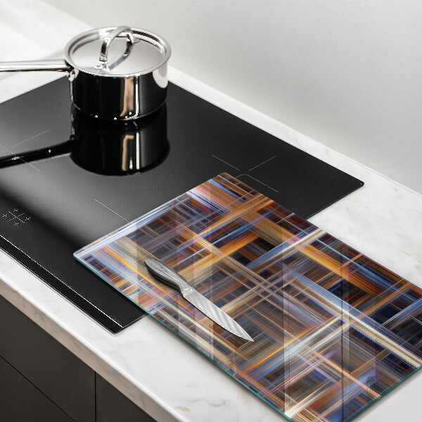 Üveg vágódeszka Absztrakt festék vonalak