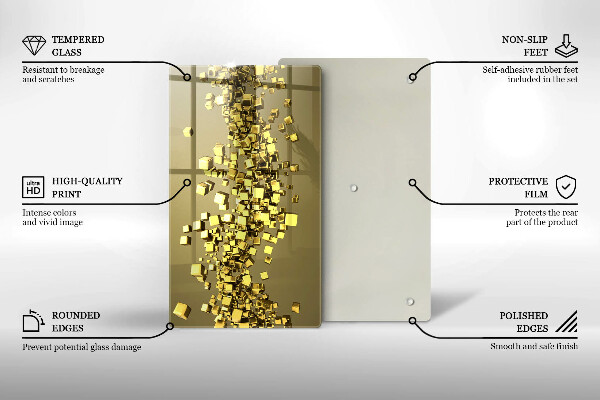 Üveg vágódeszka Absztrakt 3D geometria