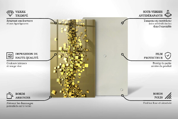 Üveg vágódeszka Absztrakt 3D geometria