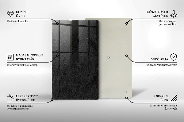 Üveg vágódeszka Kő textúra