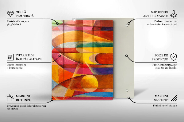 Üveg vágódeszka Kő textúra