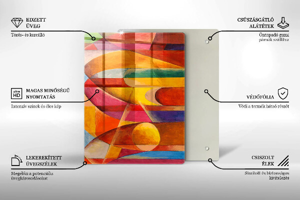 Üveg vágódeszka Kő textúra