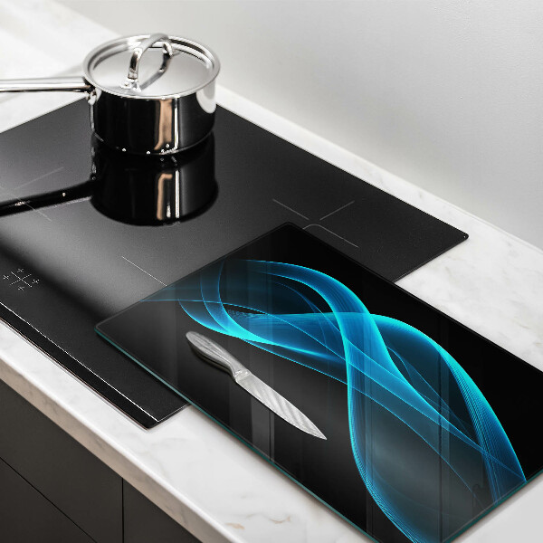 Üveg vágódeszka Kék absztrakció