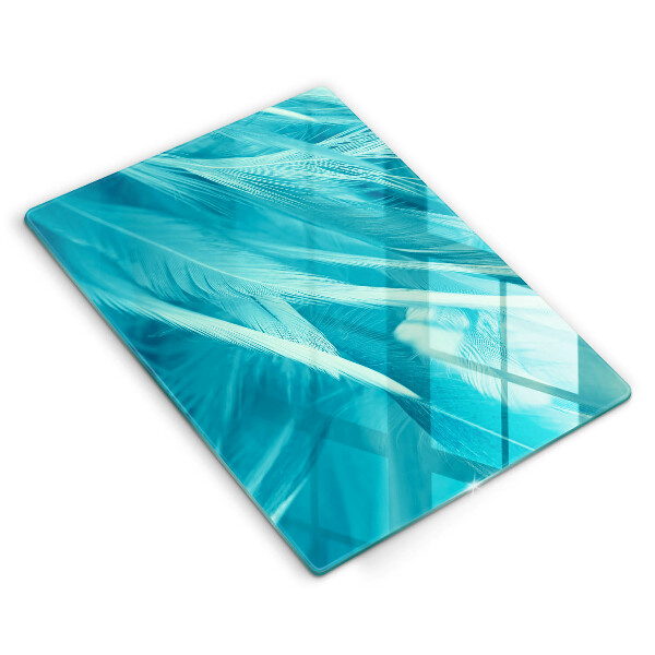 Üveg vágódeszka Finom tollak