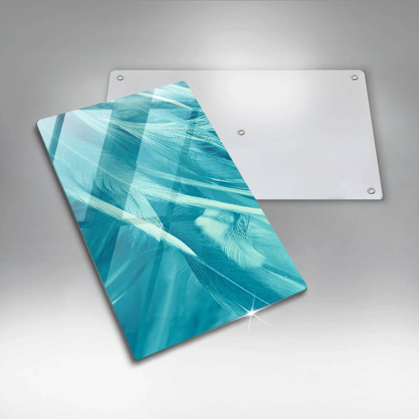 Üveg vágódeszka Finom tollak