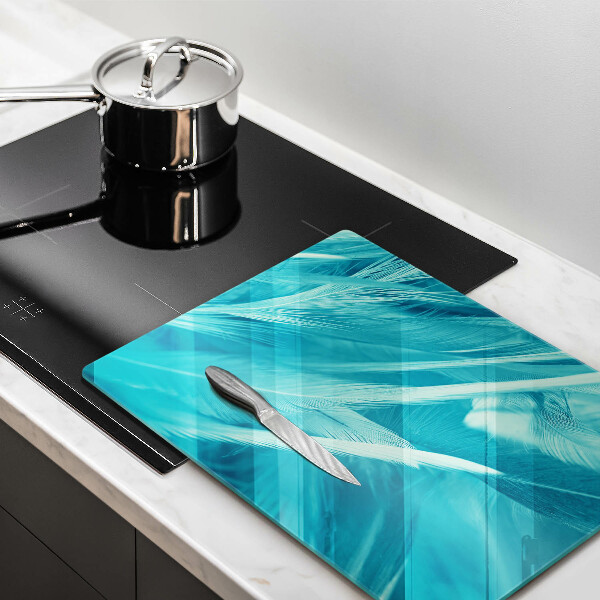 Üveg vágódeszka Finom tollak