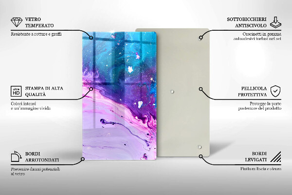 Üveg vágódeszka Absztrakciós tinták