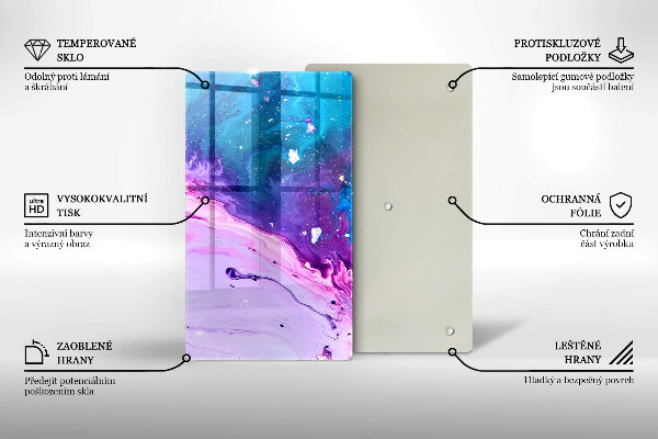 Üveg vágódeszka Absztrakciós tinták