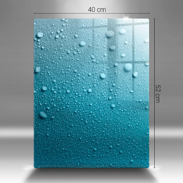 Üveg vágódeszka Vízcseppek