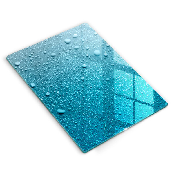 Üveg vágódeszka Vízcseppek