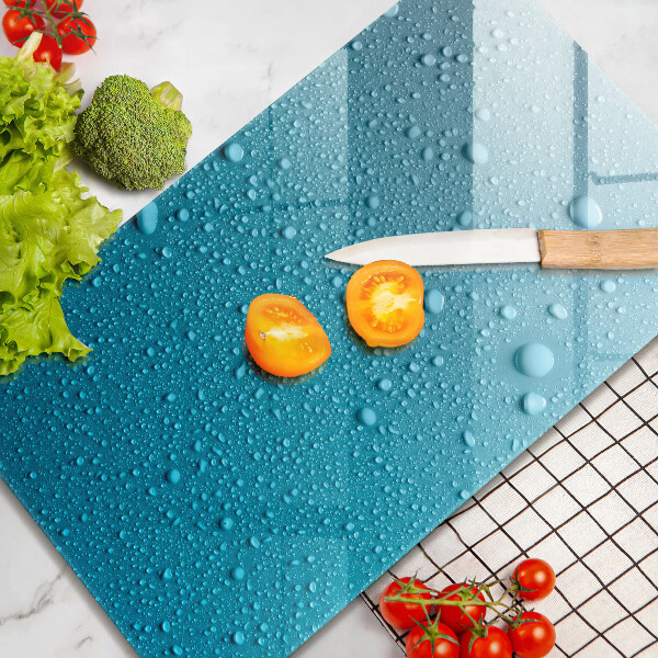Üveg vágódeszka Vízcseppek
