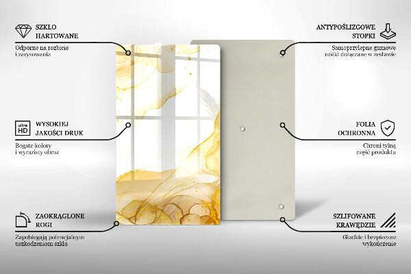 Üveg vágódeszka Arany absztrakció